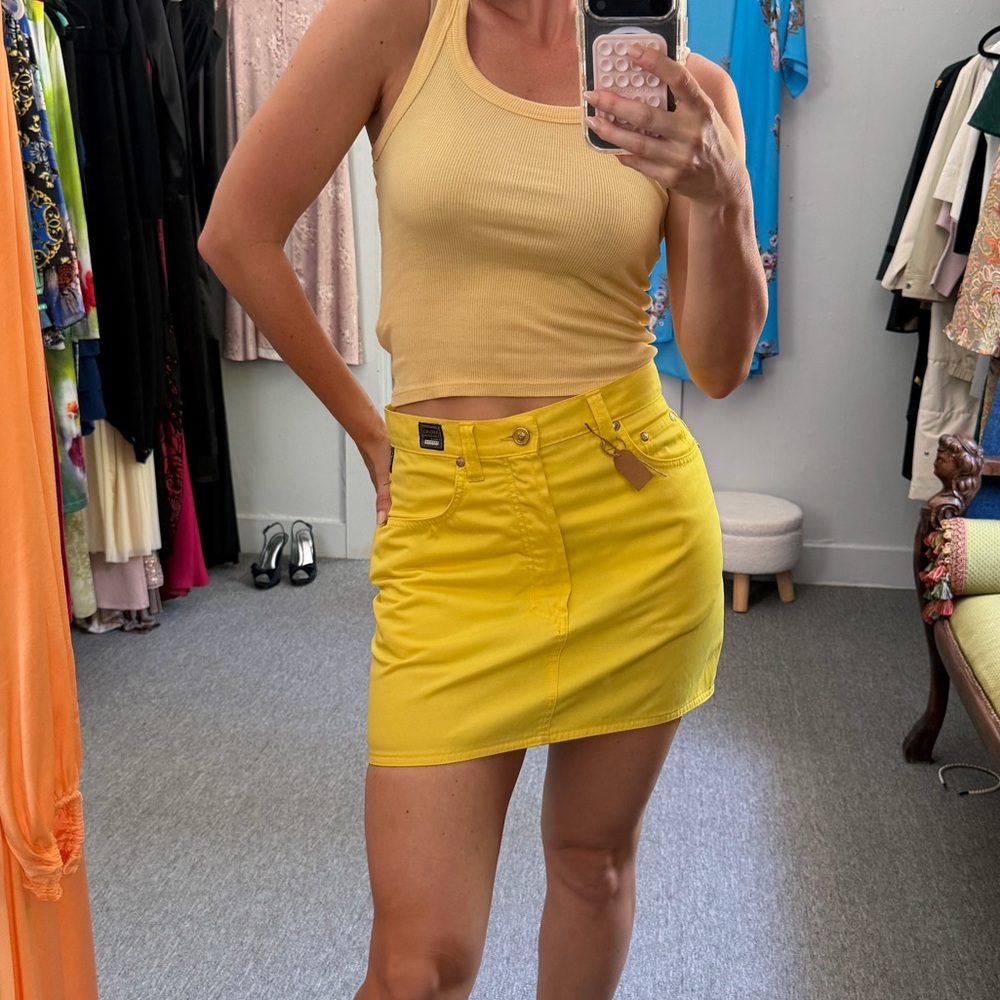 Versace Yellow Mini Skirt